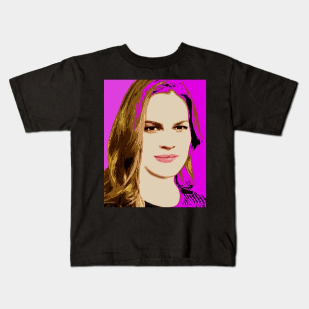 Hilary Swank Kids T-Shirt by oryan80